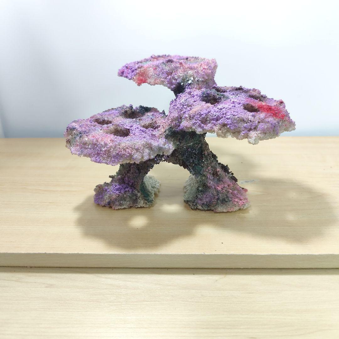 プラグ穴付き アク抜き不要人工ライブロック 海水水槽 レプリカ コーラルフラグ4