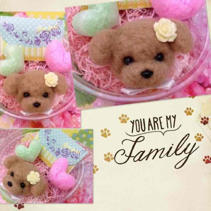 確認用トイプードル羊毛フェルトストラップorマグネット