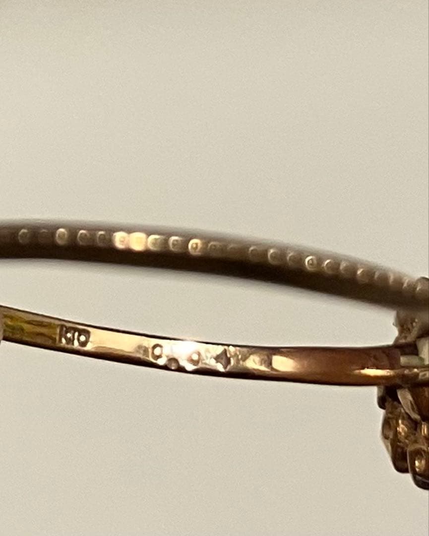 クロチェ　お花モチーフリング