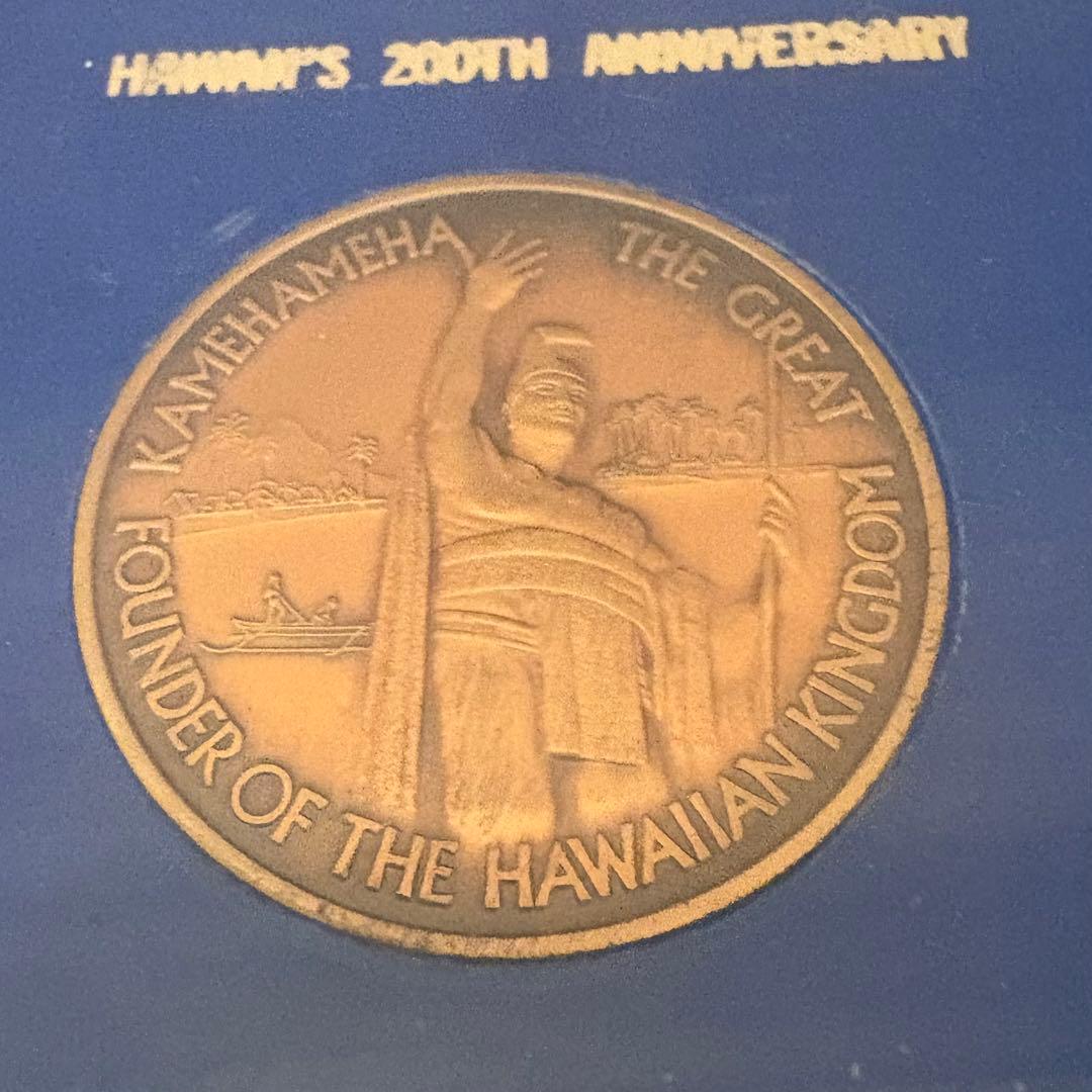 1978年 キャプテンクック ハワイ発見 200周年記念 メダルディスプレイ