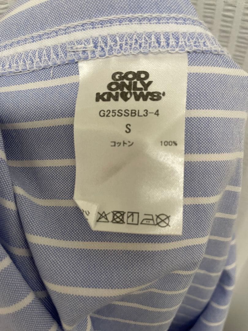 GOD ONLY KNOWS ストライプシャツ　ブルー S
