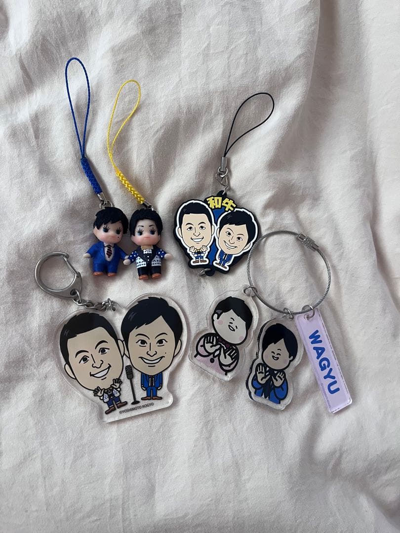 【お笑い芸人】和牛 グッズまとめ売り セット キーホルダー ハンカチ 公式写真
