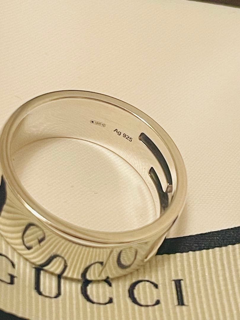 GUCCIリング 24号 カットリング カットアウト スターリングシルバー925