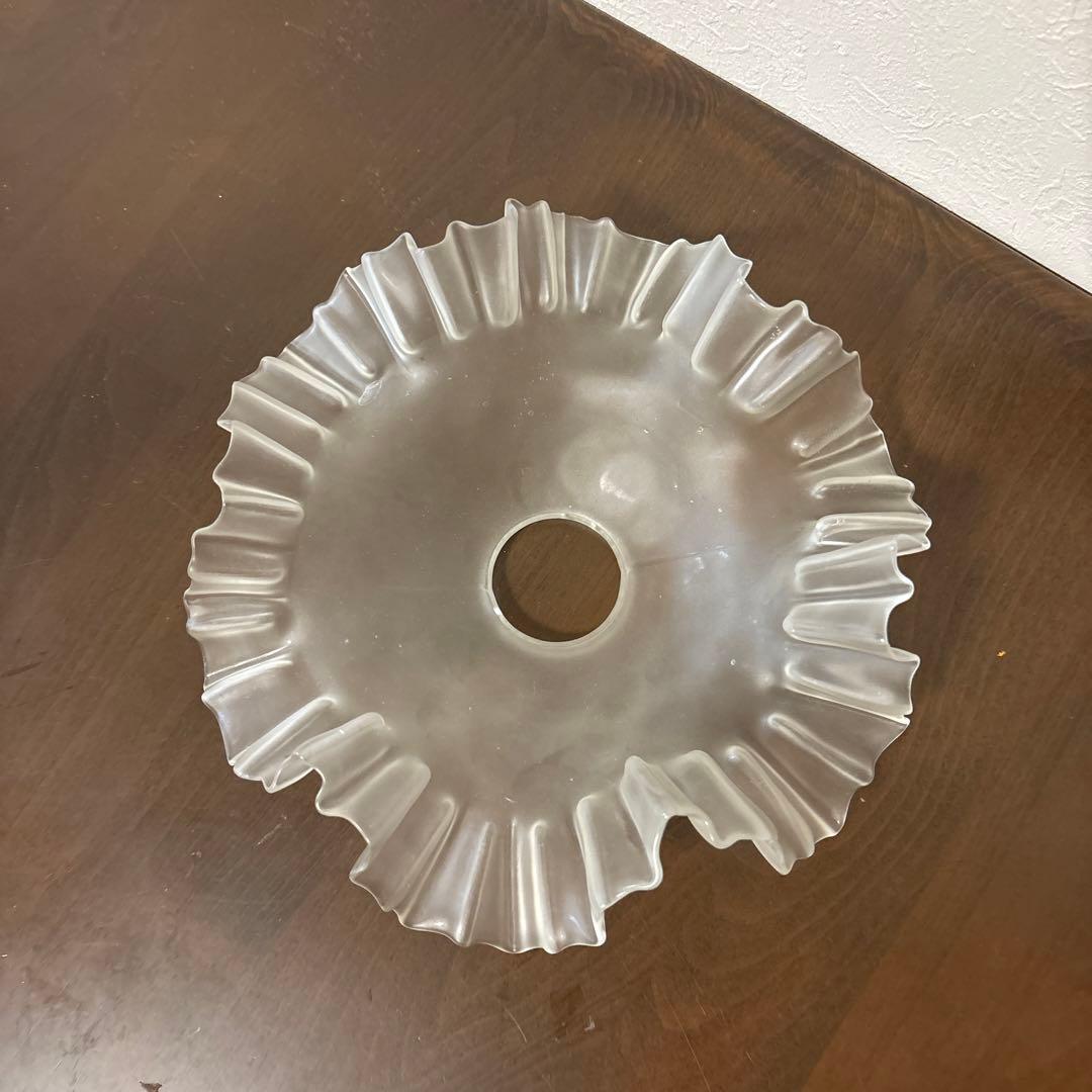 フランスアンティーク　ガラスシェード　ペンダントランプ