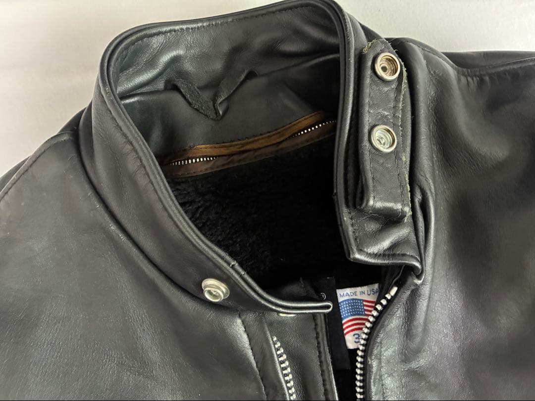 SCHOTT 641 シングルライダースジャケット ボアライナー 38 L相当