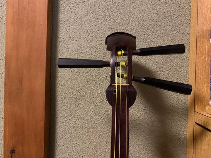 紅木　地唄　三味線　桐箱その他道具付き