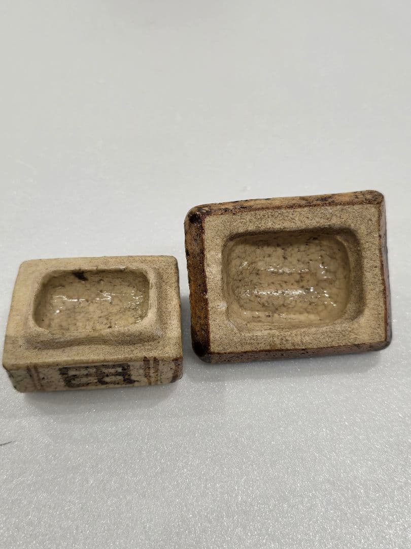 ✨美品未使用✨　松本鉄山　茶道具　香合　鐵山　織部　MT690