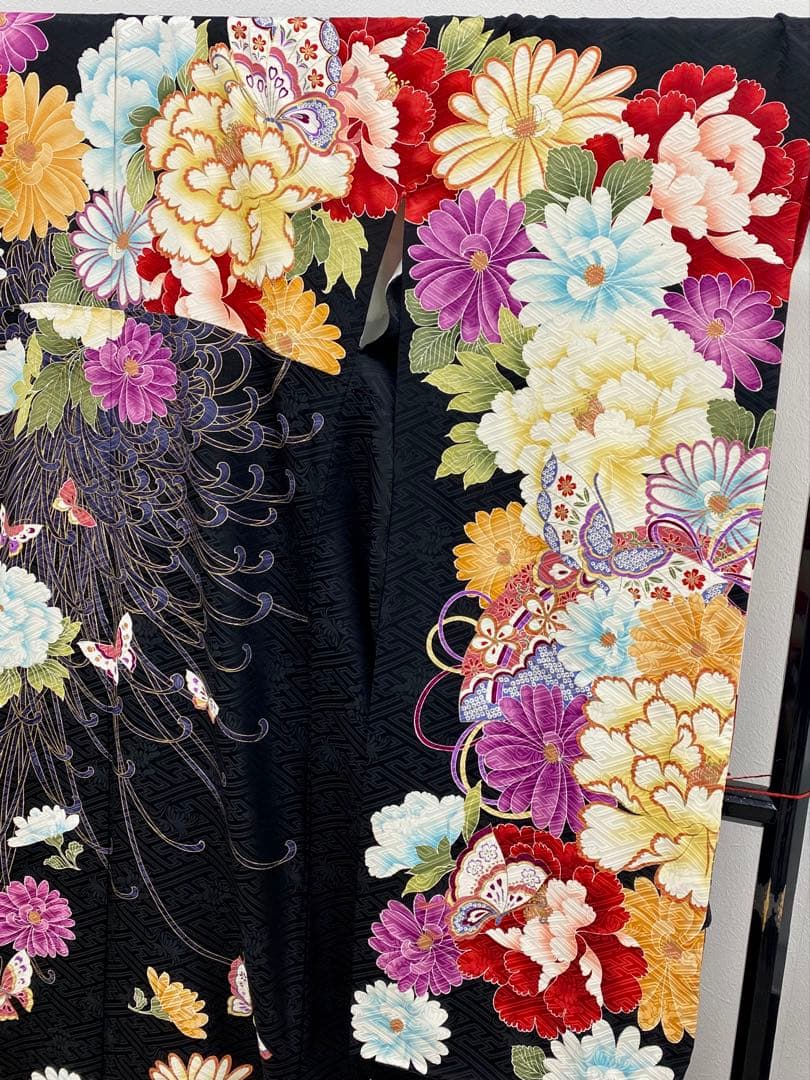 振袖 豪華 型友禅 刺繍 金駒 金彩 紋意匠 身丈172cm