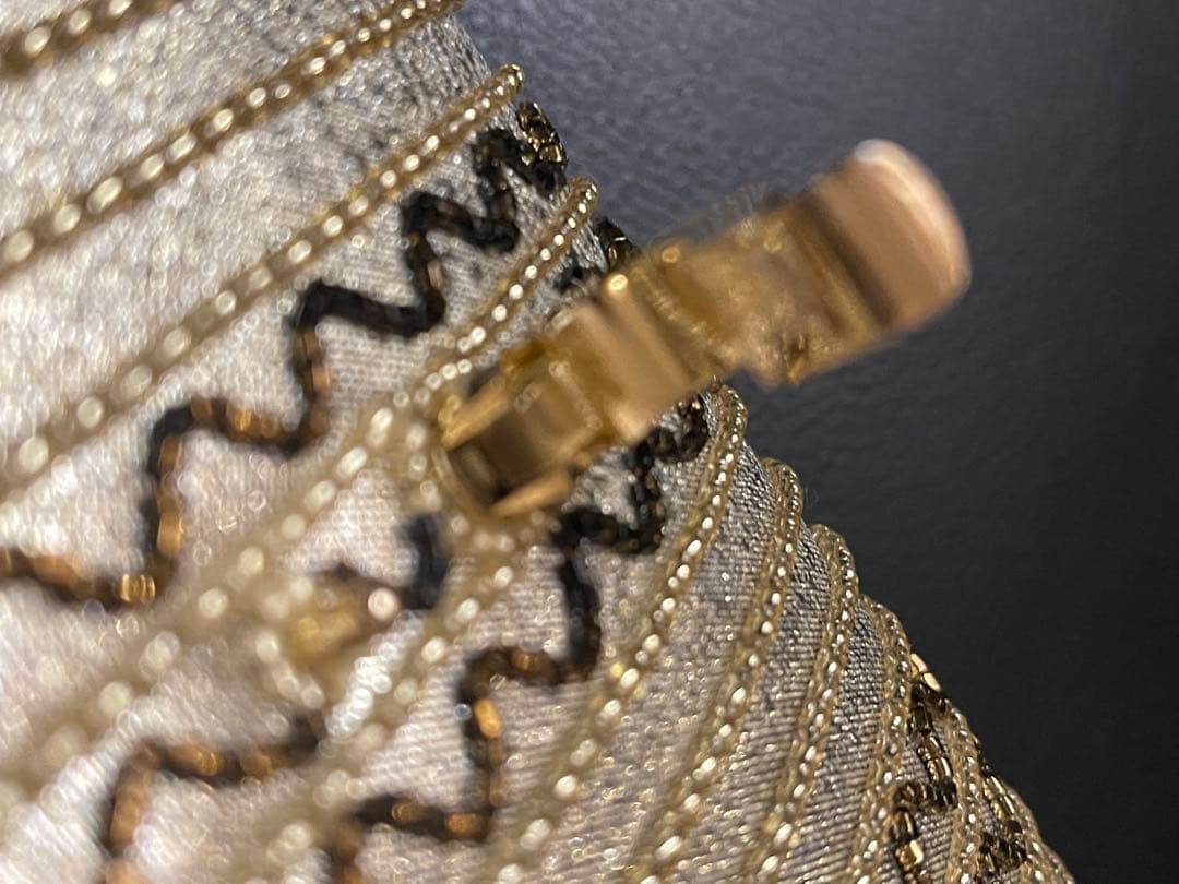 LUMI ビーズ刺繍 ゴールド パーティーバッグ