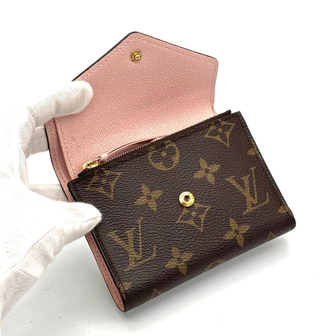 ルイヴィトン モノグラム ヴィクトリーヌ 三つ折り財布 ローズバレリーヌ