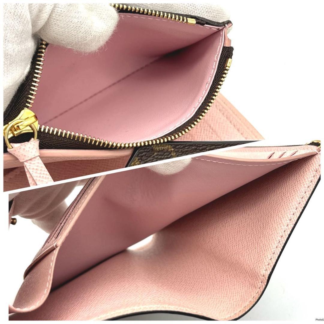 ルイヴィトン モノグラム ヴィクトリーヌ 三つ折り財布 ローズバレリーヌ