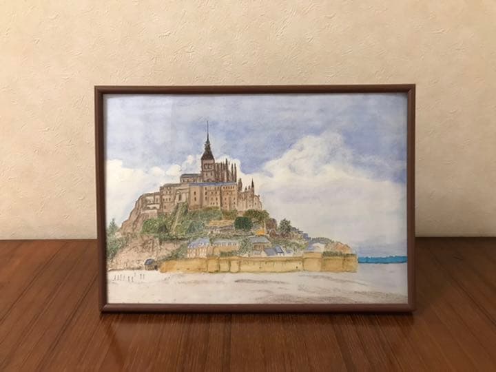 絵(世界遺産　モン・サン・ミシェル Le Mont-Saint-Michel )