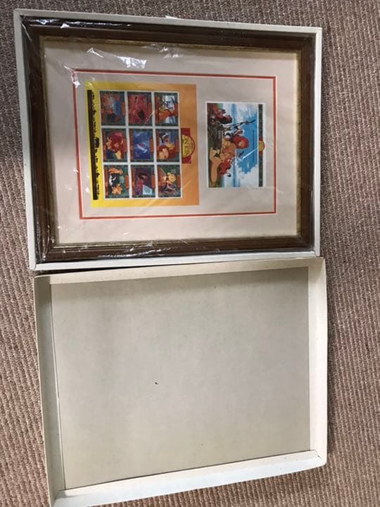 ディズニー「ライオン・キング」額縁入り　外国切手