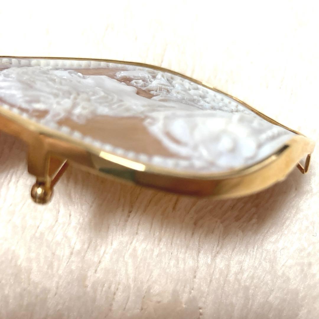カメオブローチ　k18刻印