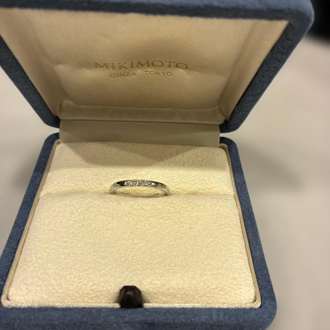 MIKIMOTO ミキモト　プラチナ　ダイヤモンド0.05ct 10.5号
