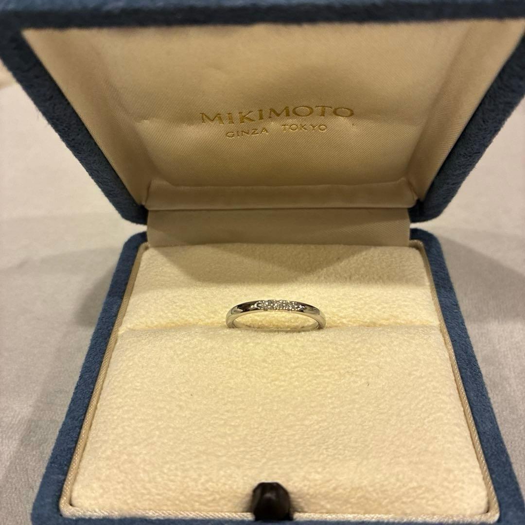 MIKIMOTO ミキモト　プラチナ　ダイヤモンド0.05ct 10.5号
