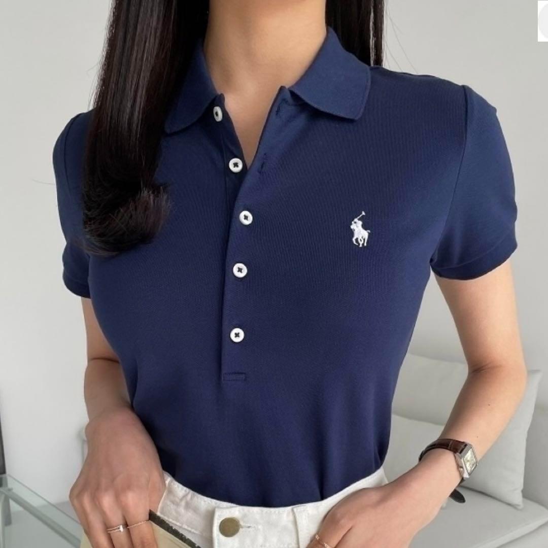 【タグ付き新品】ポロラルフローレン スリムフィットポロシャツＳ紺 正規品 未開封