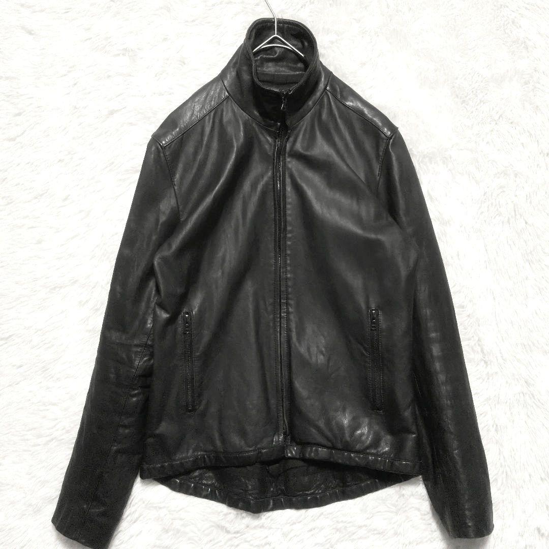 馬革　ホーススキン　本革　レザー　シングルライダース　ダブルジッパー　2