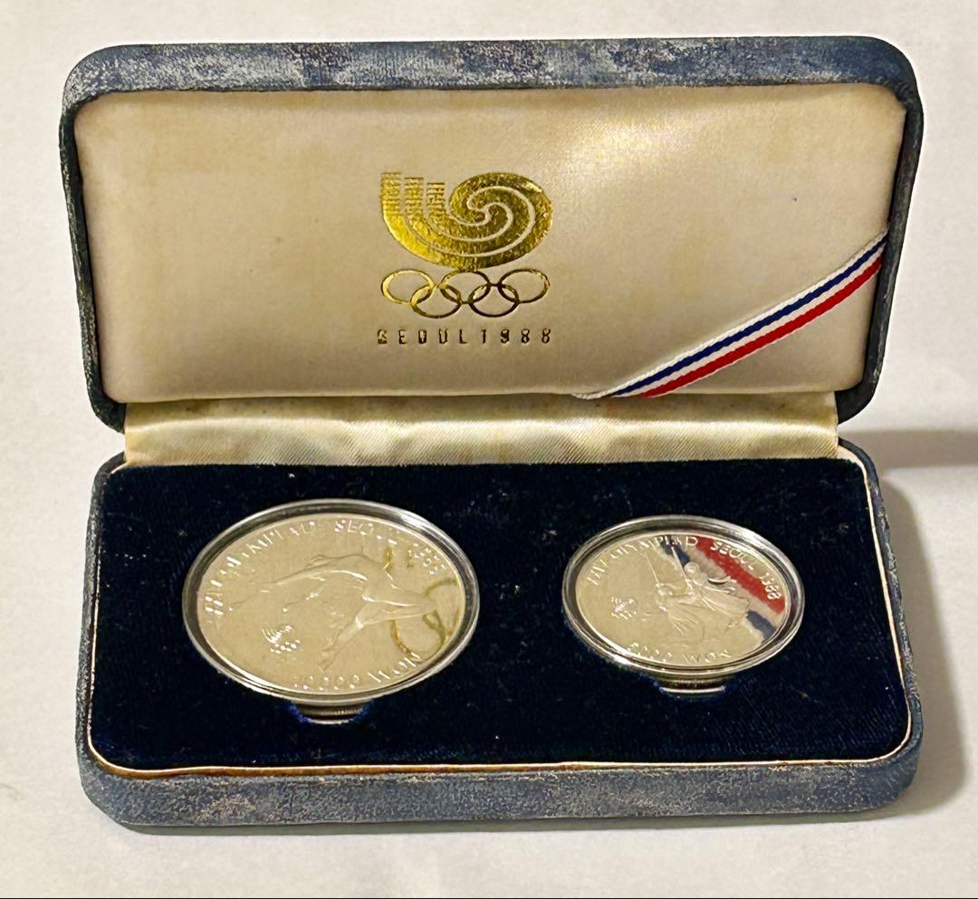 1988年 ソウル五輪記念銀貨 10000ウォン 5000ウォン　2枚セット