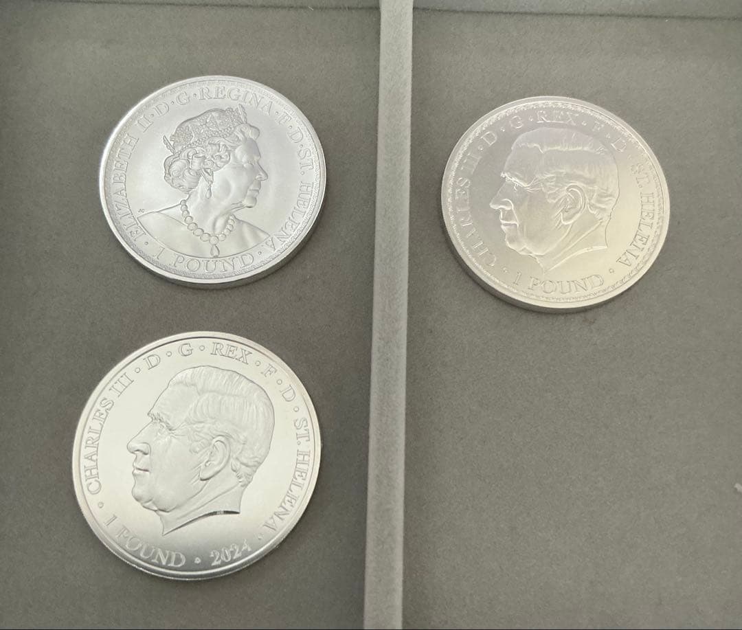 ウナとライオン　2022、2023、2024年　3枚セット　セントヘレナ　銀貨