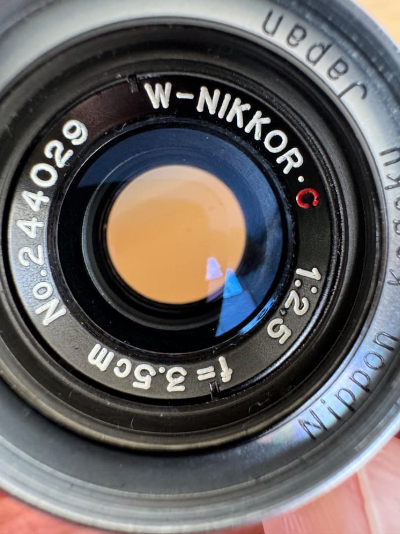 フィルムカメラ Leica IIIf red dial & W Nikkor 35mm f2.5