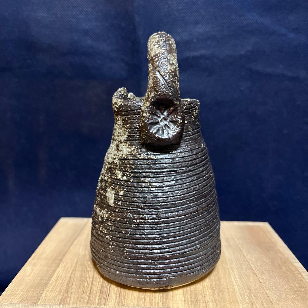 一輪差し／釣鐘形／信楽焼花入／勝己造