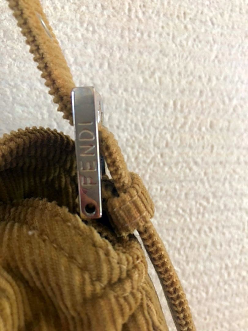 フェンディ ハンドバッグ 袋付き コーデュロイ