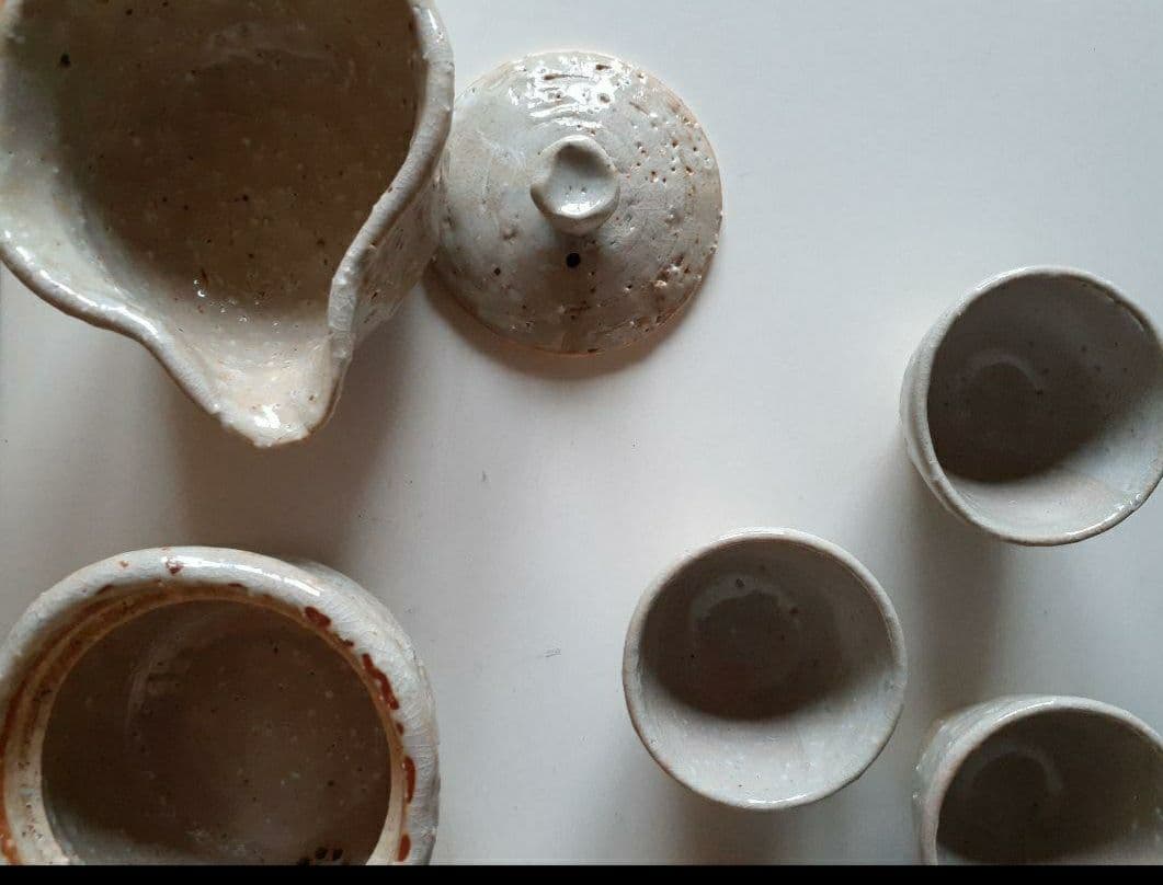 萩焼/茶器/急須/湯冷/湯呑6個