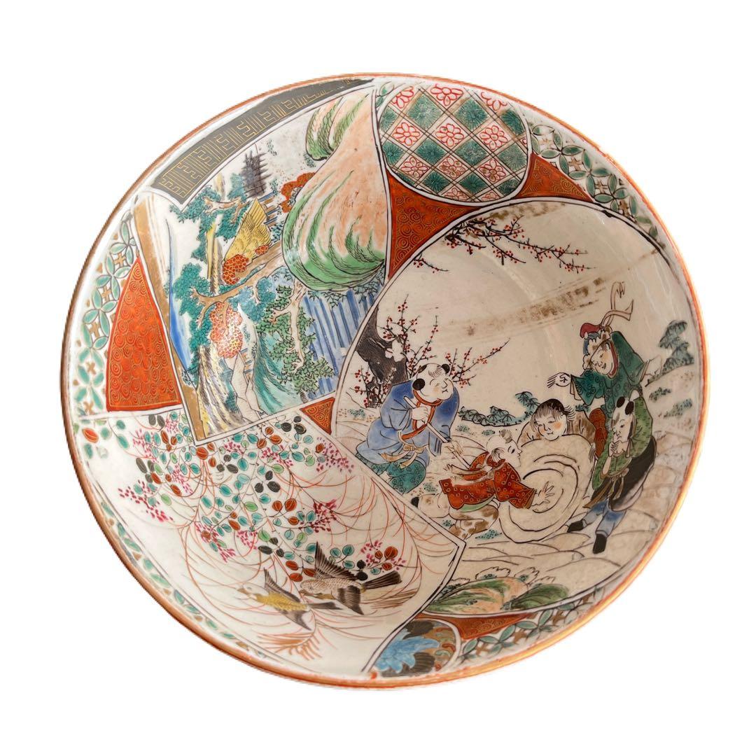 九谷焼　江戸時代　（縁起物／わらし・オシドリ）