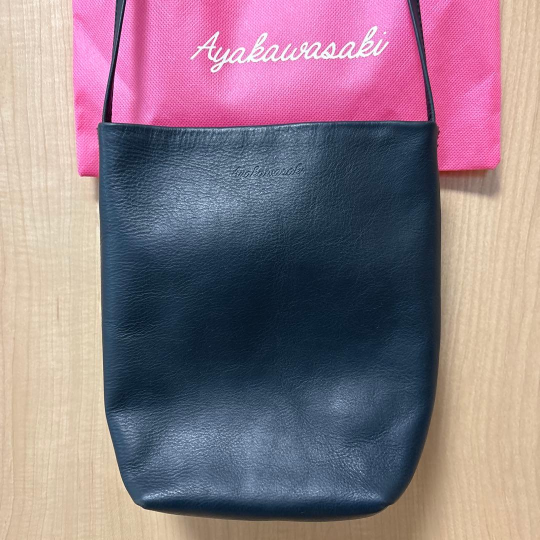 Ayakawasaki 黒 レザー ショルダーバッグ