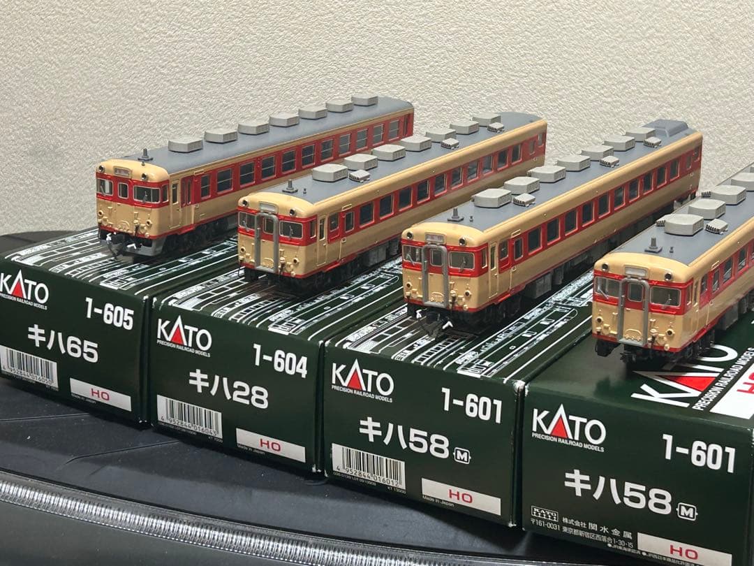 KATO HOキハ58・65・28 ４両　前面行先表示トミックス製装着　裏張り