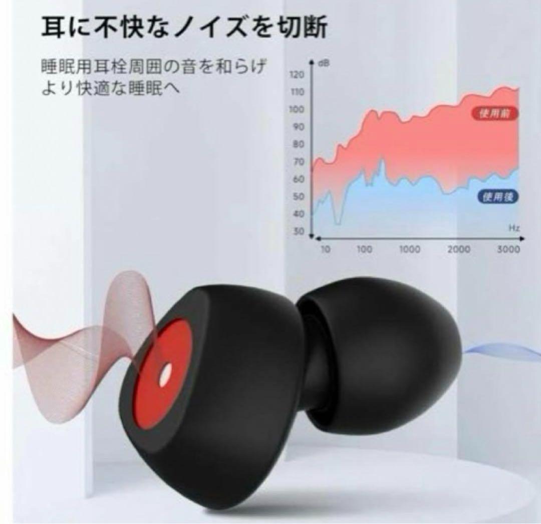 編集中》耳栓 ノイズ低減 シリコン イヤーキャップ10個入り 安眠グッズ 睡眠