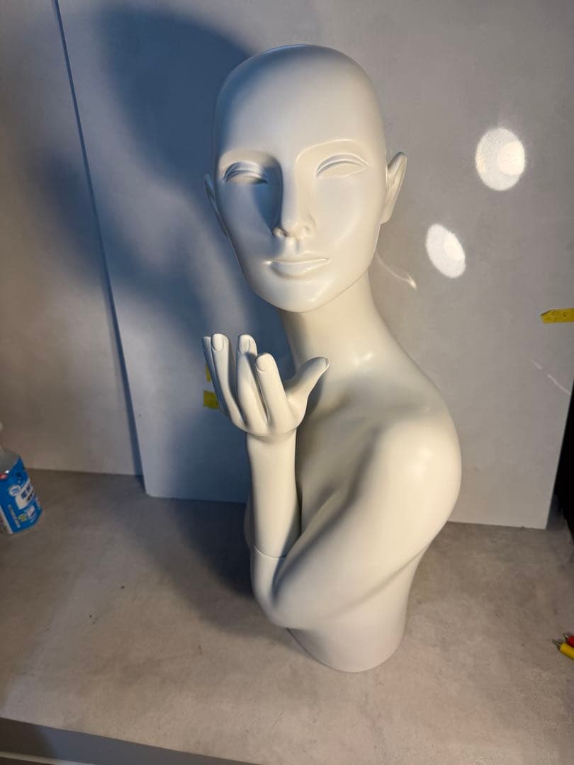 業務用 FRP製 レディース 上半身マネキン トルソー 白