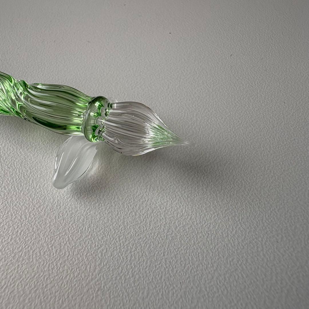 paraglass 恋するガラスペン クリームソーダ グリーンガラスペン 緑