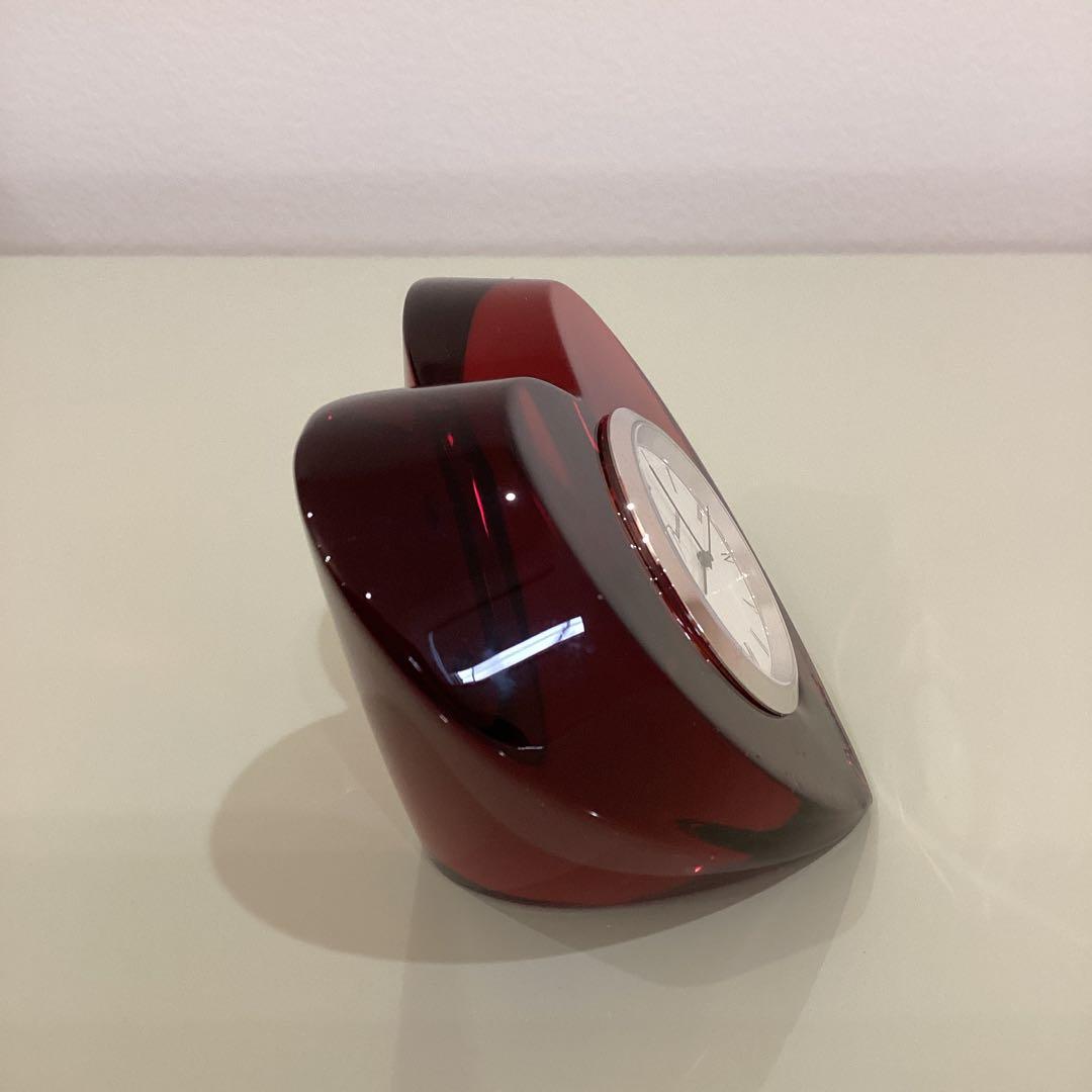 Baccarat バカラ　ハート　置時計　インテリア