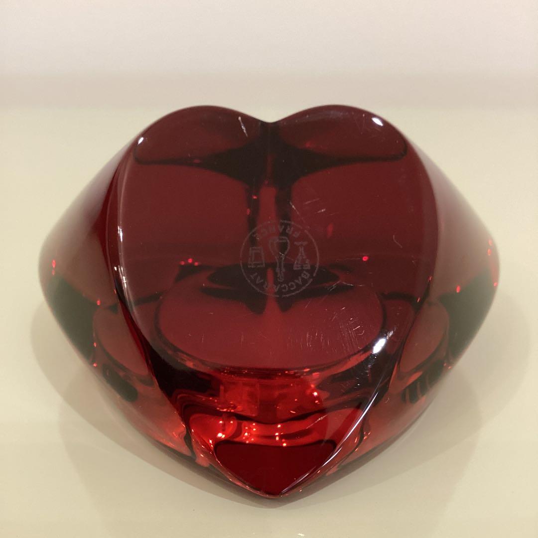 Baccarat バカラ　ハート　置時計　インテリア