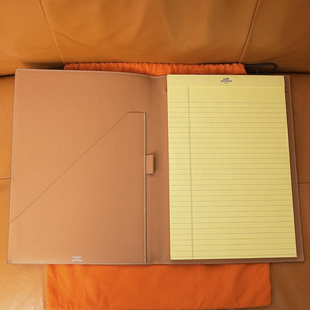 希少　美品　保存袋付き　 エルメス A4　ノートカバー　バイカラー　アジェンダ