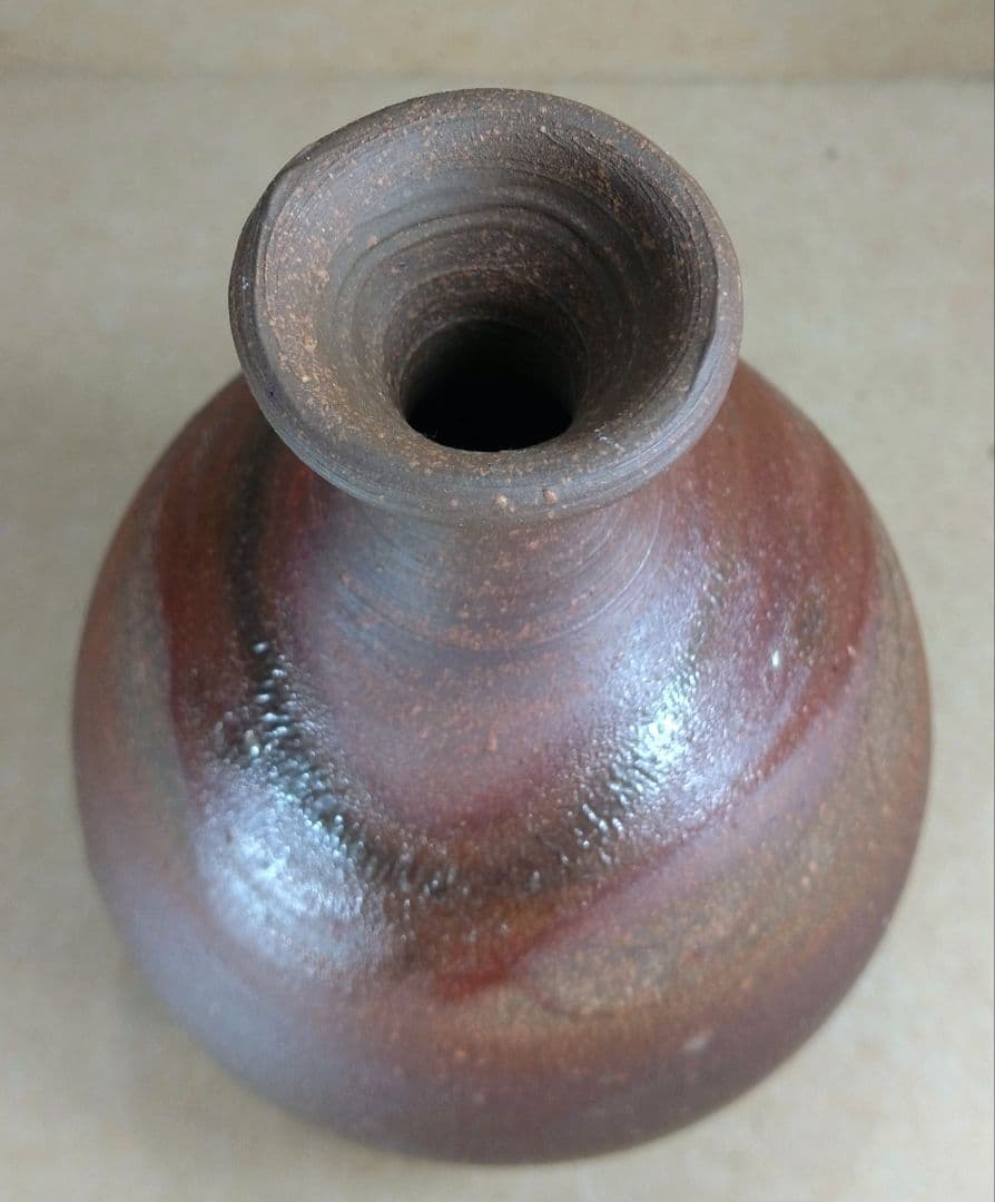 美品【人間国宝】藤原雄 備前徳利 共箱 共布 栞 備前焼徳利 無傷