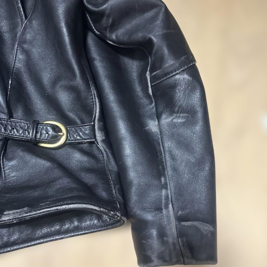 ア*k様 VANSON 黒レザー シングルライダース ジャケット