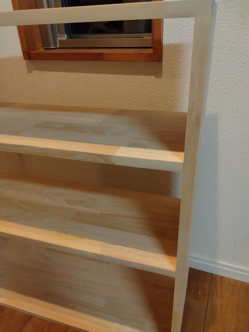 木製　ハンドメイド　オーダー　目の字　棚　シェルフ　ラック　本棚　マンガ　収納