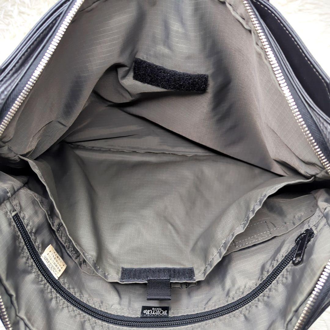 美品✨ポーター 吉田カバン ブリーフケース オールレザー 黒 A4収納可 多収納