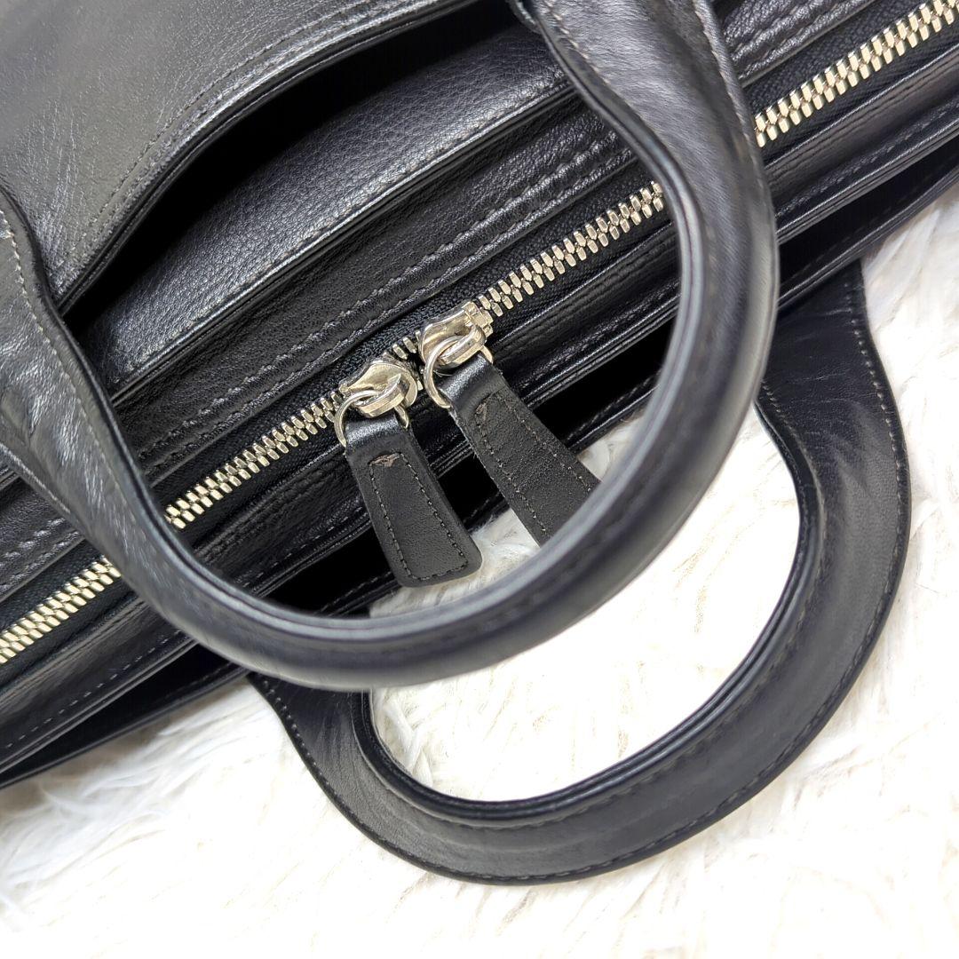 美品✨ポーター 吉田カバン ブリーフケース オールレザー 黒 A4収納可 多収納