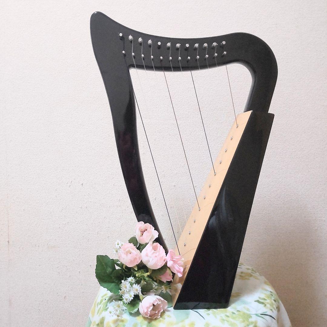 【極美品】「ベイビーハープ12本弦」ストラップ付　初心者〜　趣味　インテリア