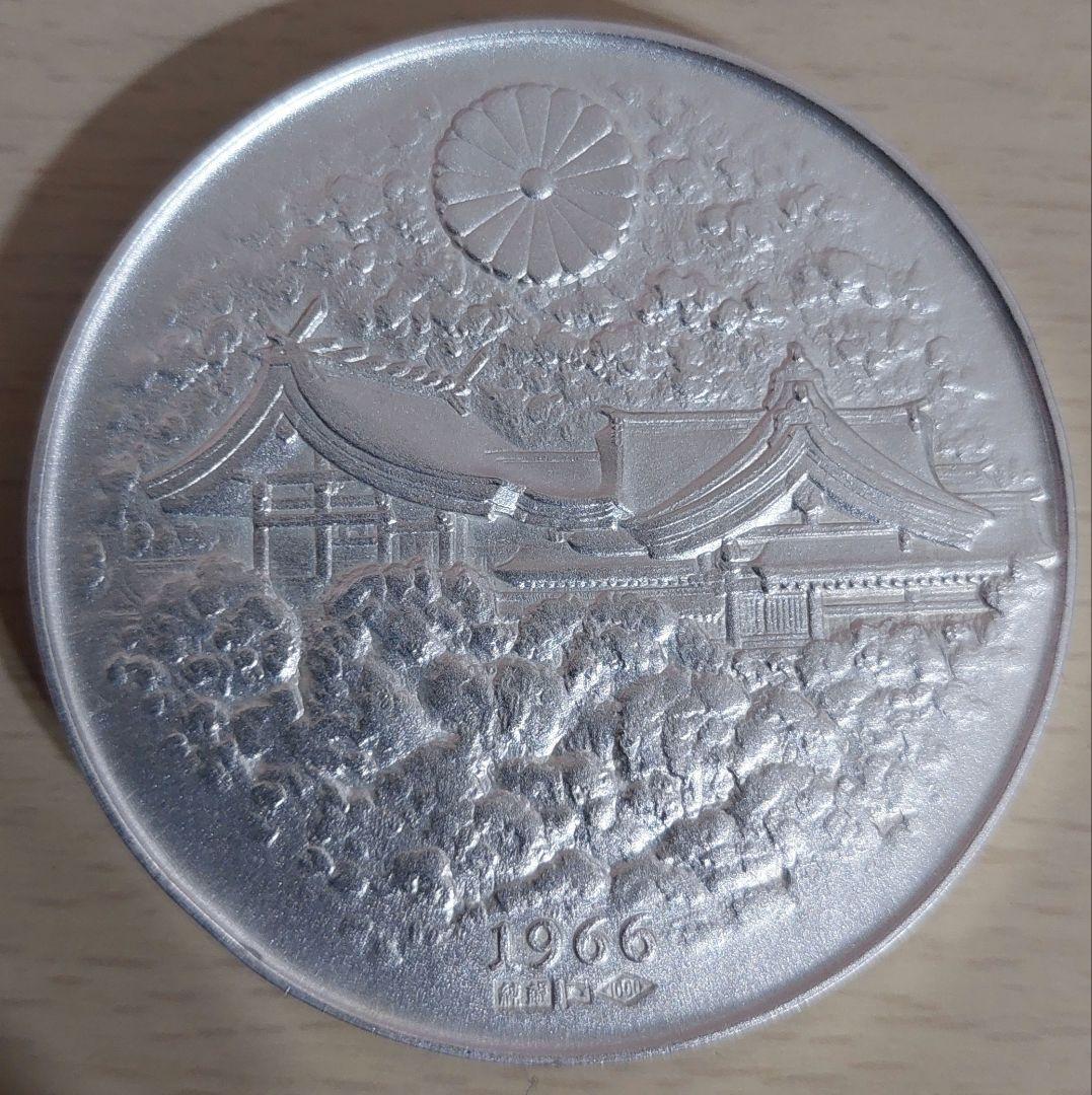 あ*ん様 明治百年記念 明治天皇御肖像牌 純銀メダル　約123g　純銀