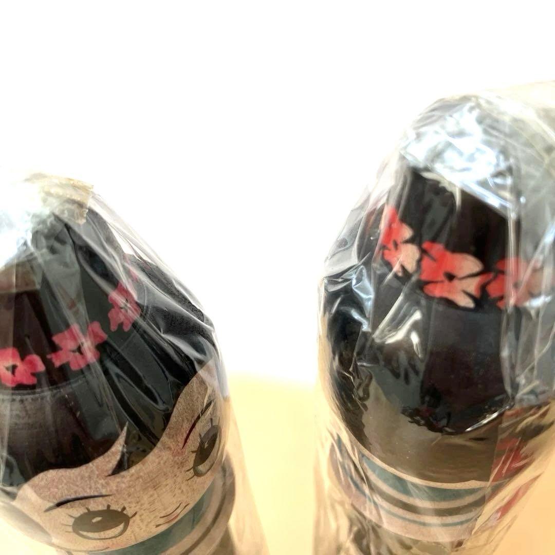 こけし　北山盛治　裕美　親子こけし　猫耳リンゴ　林檎こけし　3体セット　北山裕美