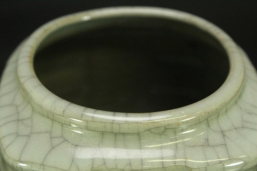 中国美術 彷哥釉 筆堤 文房四宝(A599)