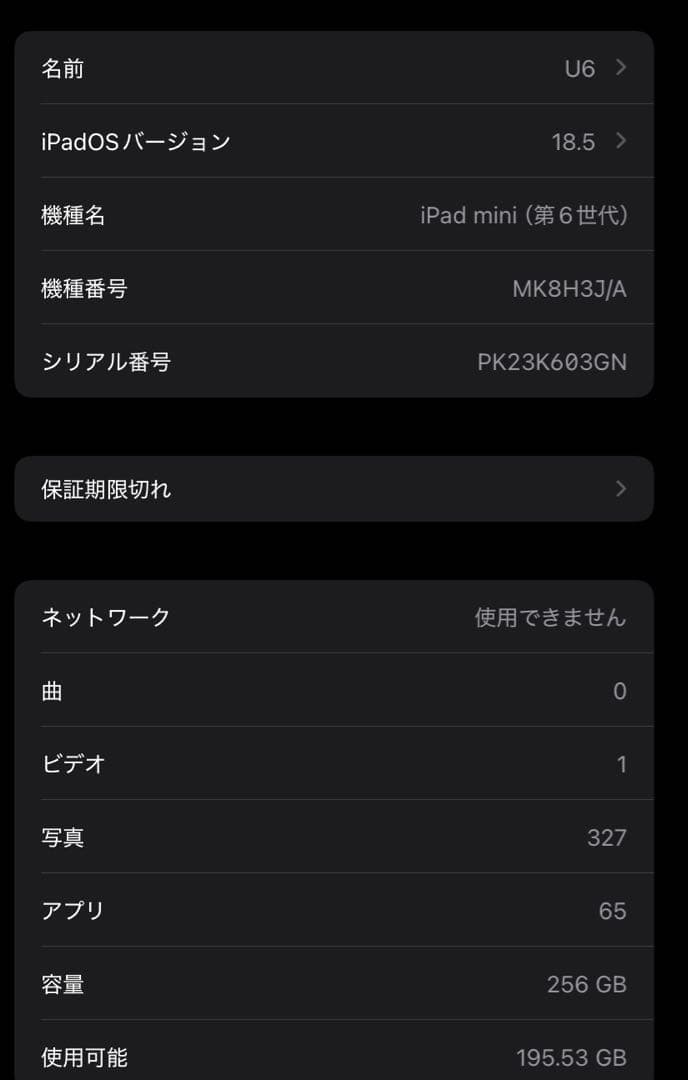 Apple iPad mini6 Cellular256GB スターライト
