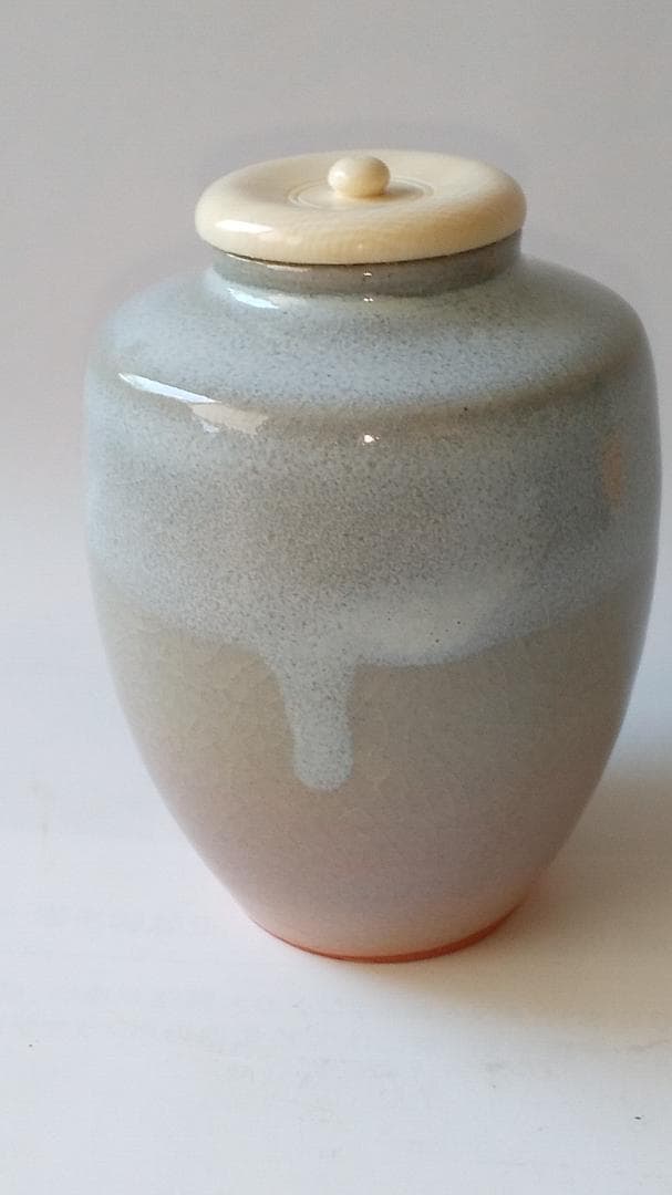 萩 茶入 肩衡茶入 萩焼 江月 仕覆 葛城緞子 茶道具 共箱 新品 未使用品