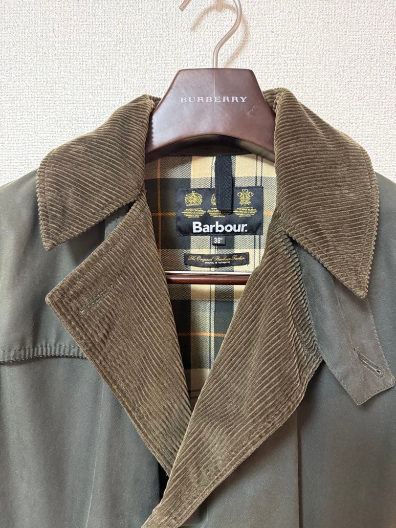 Barbour WHITLEY トレンチコート 36 3ワラント オイルド