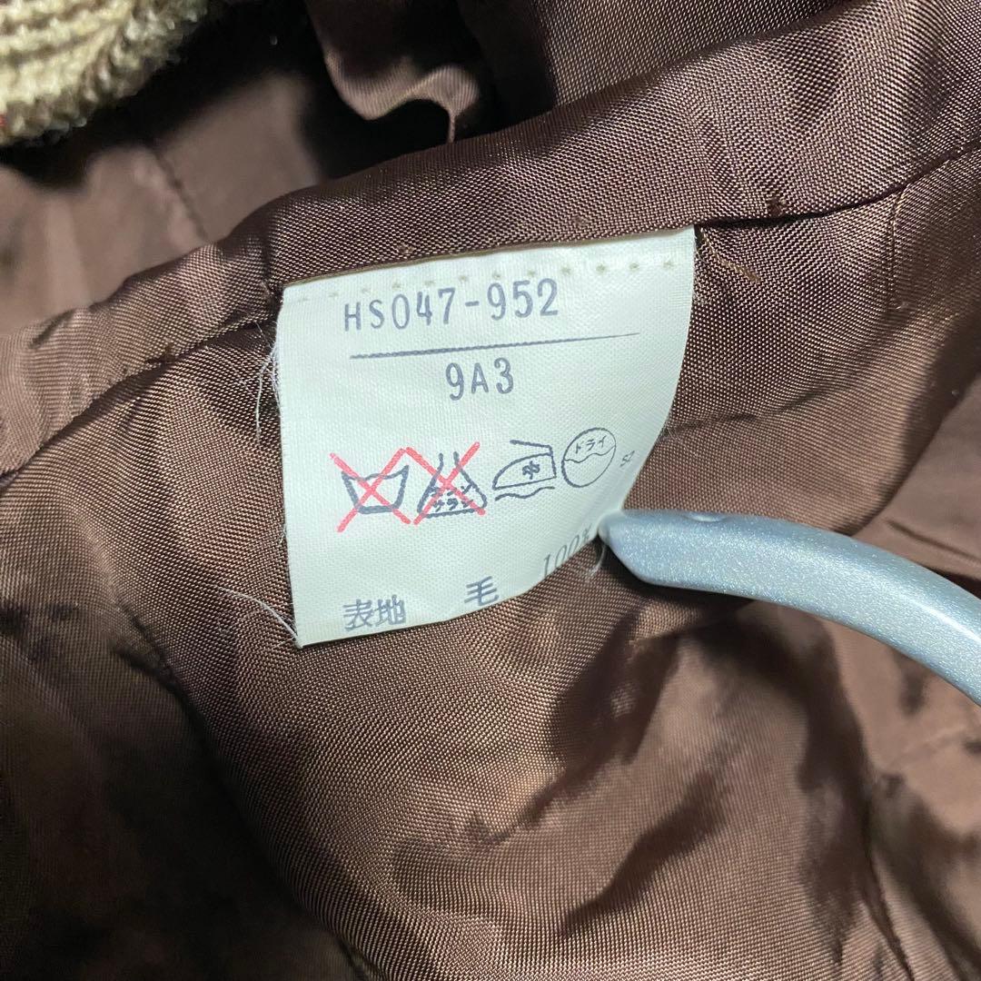 Yves Saint Laurent ベロア切替 ダブルブレストチェスターコート